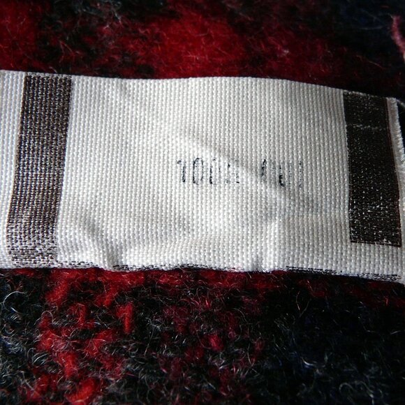 Vintage LLOYD Menswear plaid wool robe / smoking jacket, red& blue, Britain - Picture 8 of 10